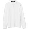imageAmazon Essentials LongSleeve Polo Shirt for Men Slim Fit PiqueWhite