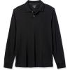 imageAmazon Essentials Mens Long Sleeve Polo Shirt with Collar RegularFit PiqueBlack