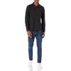 imageAmazon Essentials Mens Long Sleeve Polo Shirt with Collar RegularFit PiqueBlack
