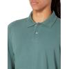 imageAmazon Essentials Mens Long Sleeve Polo Shirt with Collar RegularFit PiqueSage Green