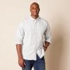 imageAmazon Essentials Mens Long Sleeve Shirt  RegularFit Pocket Stretch Oxford Available in Big ampamp TallLight Grey