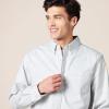 imageAmazon Essentials Mens Long Sleeve Shirt  RegularFit Pocket Stretch Oxford Available in Big ampamp TallLight Grey