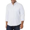 imageAmazon Essentials Mens Long Sleeve Shirt  RegularFit Pocket Stretch Oxford Available in Big ampamp TallPowder Blue Vertical Stripe