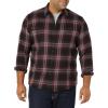 imageAmazon Essentials Mens LongSleeve Flannel Shirt RegularFit Two PocketsBlack Burgundy Plaid