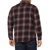 imageAmazon Essentials Mens LongSleeve Flannel Shirt RegularFit Two PocketsBlack Burgundy Plaid