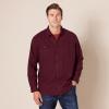 imageAmazon Essentials Mens LongSleeve Flannel Shirt RegularFit Two PocketsBurgundy Heather