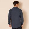 imageAmazon Essentials Mens LongSleeve Flannel Shirt RegularFit Two PocketsDark Denim