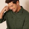 imageAmazon Essentials Mens LongSleeve Flannel Shirt RegularFit Two PocketsOlive Heather