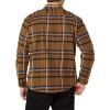 imageAmazon Essentials Mens LongSleeve Flannel Shirt RegularFit Two PocketsTobacco Brown Plaid