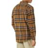 imageAmazon Essentials Mens LongSleeve Flannel Shirt RegularFit Two PocketsTobacco Brown Plaid