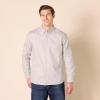 imageAmazon Essentials Mens LongSleeve RegularFit Stretch Oxford Shirt Available in Big ampamp TallLight Grey