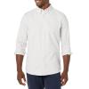 imageAmazon Essentials Mens LongSleeve RegularFit Stretch Oxford Shirt Available in Big ampamp TallLight Grey Vertical Stripe