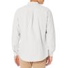 imageAmazon Essentials Mens LongSleeve RegularFit Stretch Oxford Shirt Available in Big ampamp TallLight Grey White Vertical Stripe