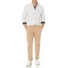 imageAmazon Essentials Mens LongSleeve RegularFit Stretch Oxford Shirt Available in Big ampamp TallLight Grey White Vertical Stripe