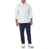 imageAmazon Essentials Mens LongSleeve RegularFit Stretch Oxford Shirt Available in Big ampamp TallPowder Blue Vertical Stripe