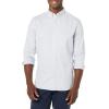 imageAmazon Essentials Mens LongSleeve RegularFit Stretch Oxford Shirt Available in Big ampamp TallPowder Blue Vertical Stripe