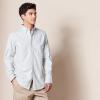 imageAmazon Essentials Mens Oxford Shirt SlimFit Stretch LongSleeve Button UpLight Grey