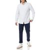 imageAmazon Essentials Mens Oxford Shirt SlimFit Stretch LongSleeve Button UpPowder Blue Vertical Stripe