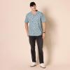 imageAmazon Essentials Mens SlimFit Vacation Shirt ShortSleeveBlue Floral