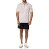 imageAmazon Essentials Mens SlimFit Vacation Shirt ShortSleeveLavender Palm Leaf Print
