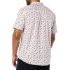 imageAmazon Essentials Mens SlimFit Vacation Shirt ShortSleeveLavender Palm Leaf Print