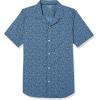 imageAmazon Essentials Mens SlimFit Vacation Shirt ShortSleeveNavy Palm Leaf Print