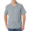 imageAmazon Essentials Mens SlimFit Vacation Shirt ShortSleeveNavy Stripe