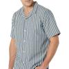 imageAmazon Essentials Mens SlimFit Vacation Shirt ShortSleeveNavy Stripe
