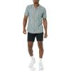 imageAmazon Essentials Mens SlimFit Vacation Shirt ShortSleeveNavy Stripe