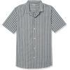 imageAmazon Essentials Mens SlimFit Vacation Shirt ShortSleeveNavy Stripe
