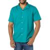 imageAmazon Essentials Mens SlimFit Vacation Shirt ShortSleeveTeal Blue
