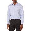 imageAmazon Essentials Dress Shirts Button Down Long Sleeve RegularFit StretchBlue White Grid Check