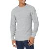 imageAmazon Essentials Mens Long Sleeve SlimFit Waffle ShirtLight Grey Heather
