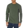 imageAmazon Essentials Mens Long Sleeve SlimFit Waffle ShirtOlive Heather