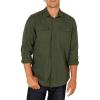 imageAmazon Essentials Mens LongSleeve Flannel Shirt RegularFit Two PocketsOlive Heather