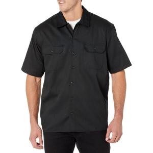 imageAmazon Essentials Button Up Shirt for Men ShortSleeve Stain and WrinkleResistantBlack