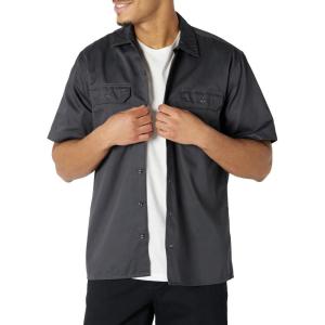 imageAmazon Essentials Button Up Shirt for Men ShortSleeve Stain and WrinkleResistantGrey