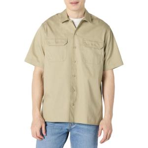 imageAmazon Essentials Button Up Shirt for Men ShortSleeve Stain and WrinkleResistantKhaki Brown