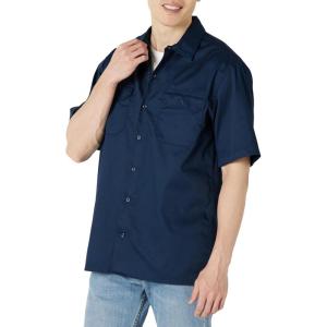 imageAmazon Essentials Button Up Shirt for Men ShortSleeve Stain and WrinkleResistantNavy