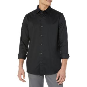imageAmazon Essentials Dress Shirts Button Down Long Sleeve RegularFit StretchBlack