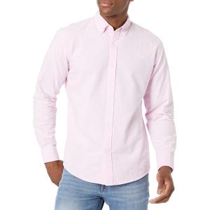 imageAmazon Essentials Mens LongSleeve RegularFit Stretch Oxford Shirt Available in Big ampamp TallPale Pink