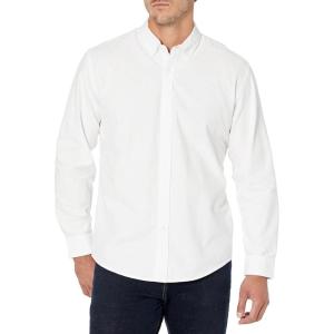 imageAmazon Essentials Mens LongSleeve RegularFit Stretch Oxford Shirt Available in Big ampamp TallWhite