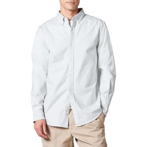 imageAmazon Essentials Mens Oxford Shirt SlimFit Stretch LongSleeve Button UpLight Grey