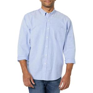 imageAmazon Essentials SlimFit Dress Shirts for Men  LongSleeve Pocket ButtonDown Oxford ShirtBlue