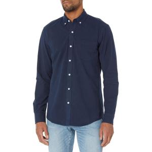 imageAmazon Essentials SlimFit Dress Shirts for Men  LongSleeve Pocket ButtonDown Oxford ShirtNavy
