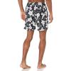 imageAmazon Essentials Mens 7quot QuickDry Swim TrunkBlack Hibiscus Flower