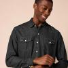 imageAmazon Essentials Mens Denim Shirt Long Sleeve  RegularFit Denim ShirtBlack