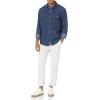 imageAmazon Essentials Mens Denim Shirt Long Sleeve  RegularFit Denim ShirtBlue