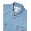 imageAmazon Essentials Mens Denim Shirt Long Sleeve  RegularFit Denim ShirtLight Blue
