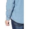 imageAmazon Essentials Mens Denim Shirt Long Sleeve  RegularFit Denim ShirtLight Blue